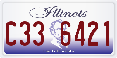 IL license plate C336421