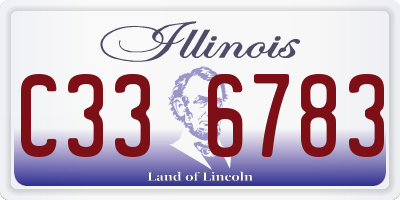 IL license plate C336783
