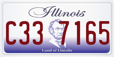 IL license plate C337165