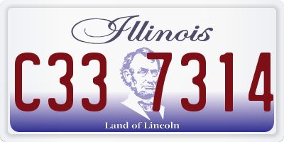 IL license plate C337314