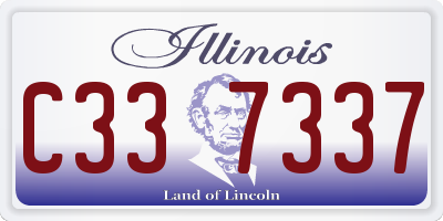IL license plate C337337