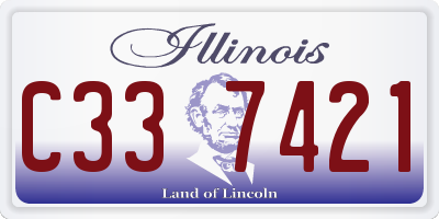 IL license plate C337421