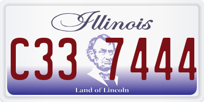 IL license plate C337444