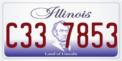 IL license plate C337853