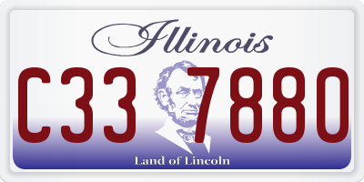 IL license plate C337880