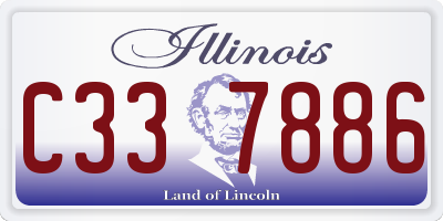 IL license plate C337886