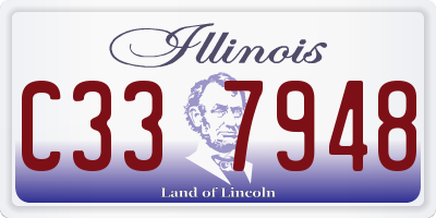 IL license plate C337948