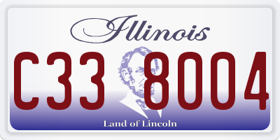 IL license plate C338004