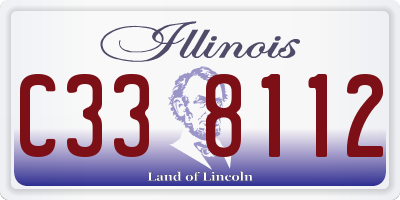 IL license plate C338112
