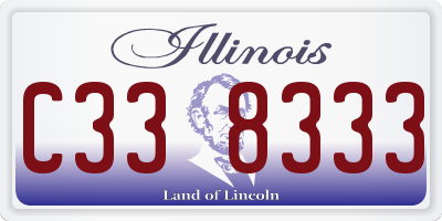 IL license plate C338333