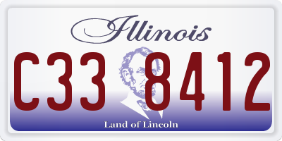 IL license plate C338412