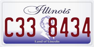 IL license plate C338434