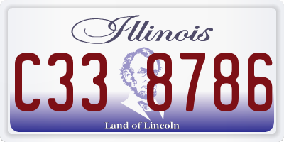 IL license plate C338786