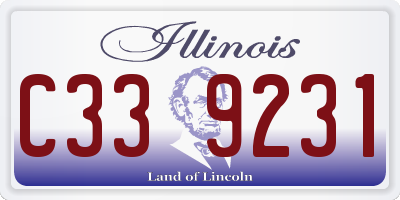 IL license plate C339231
