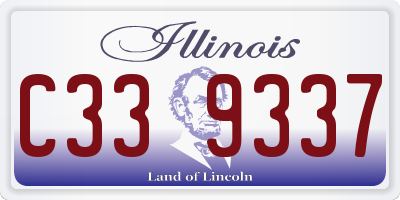 IL license plate C339337