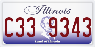 IL license plate C339343