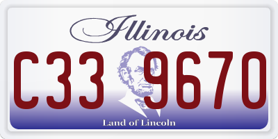 IL license plate C339670