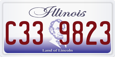 IL license plate C339823