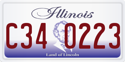 IL license plate C340223