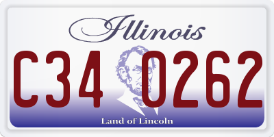 IL license plate C340262