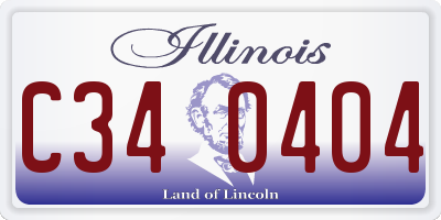 IL license plate C340404