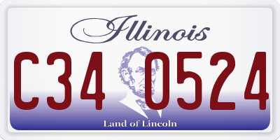 IL license plate C340524