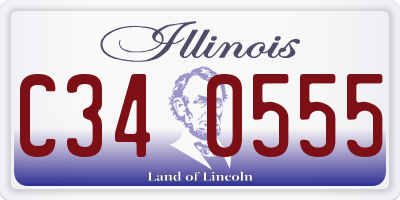 IL license plate C340555