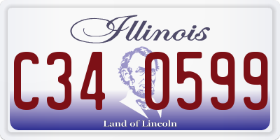 IL license plate C340599