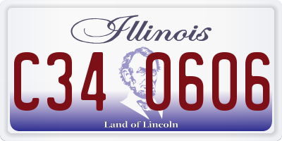 IL license plate C340606