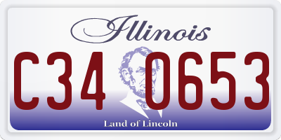 IL license plate C340653