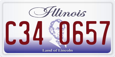 IL license plate C340657