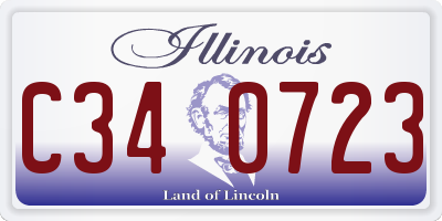 IL license plate C340723