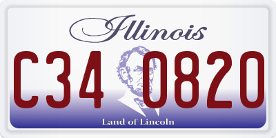 IL license plate C340820