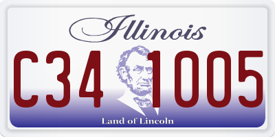 IL license plate C341005