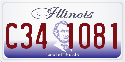 IL license plate C341081