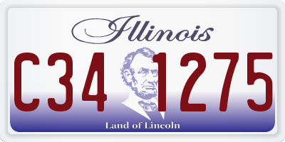 IL license plate C341275
