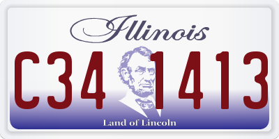 IL license plate C341413
