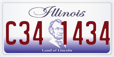 IL license plate C341434