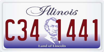 IL license plate C341441