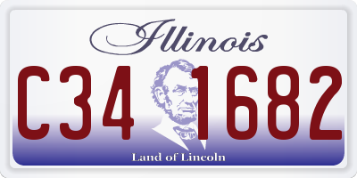 IL license plate C341682