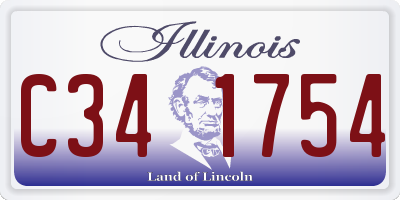 IL license plate C341754