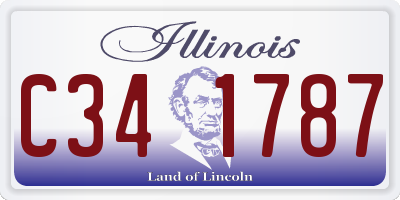 IL license plate C341787