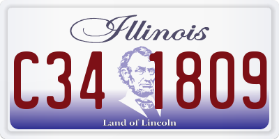 IL license plate C341809