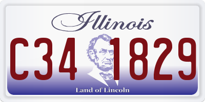 IL license plate C341829