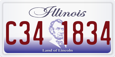 IL license plate C341834