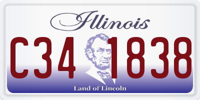 IL license plate C341838