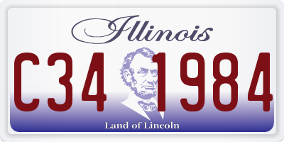 IL license plate C341984