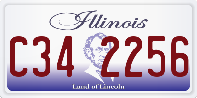 IL license plate C342256