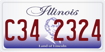 IL license plate C342324