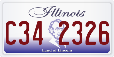 IL license plate C342326